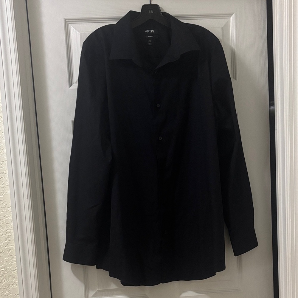 Apt. 9 Black Slim Fit Button Up Shirt